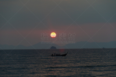 泰国,海洋,山,在上面,湖,背景,夏天,户外,莱雷海滩,天空