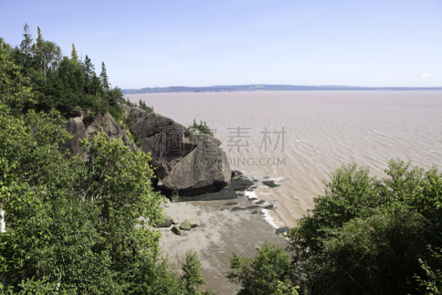 好望角石省立公园,洛克斯省立公园,芳迪海湾,省立公园,俄亥俄州,水,天空,留白,水平画幅,无人