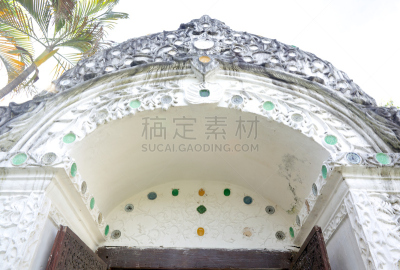宫殿,大门,式样,爪哇,楣,门口,旅游目的地,水平画幅,木制,无人