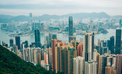 太平山,九龙,九龙湾,维多利亚港,维多利亚港湾,水平画幅,高视角,无人,户外,都市风景