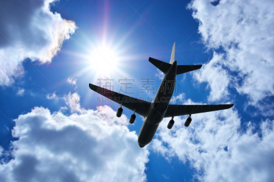 天空,蓝色,深的,飞机,空中客车a380,逃亡者,喷气机,航空业,风,水平画幅