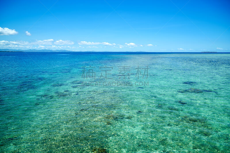 岛,干净,风景,云,图像,海洋,美拉尼西亚,斐济,著名景点,无人