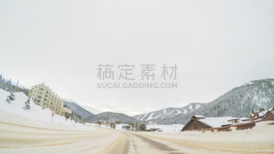 冬天,山,科罗拉多州,暴风雨,自然,从在汽车上的角度拍摄,洛矶山脉,美国,水平画幅,地形