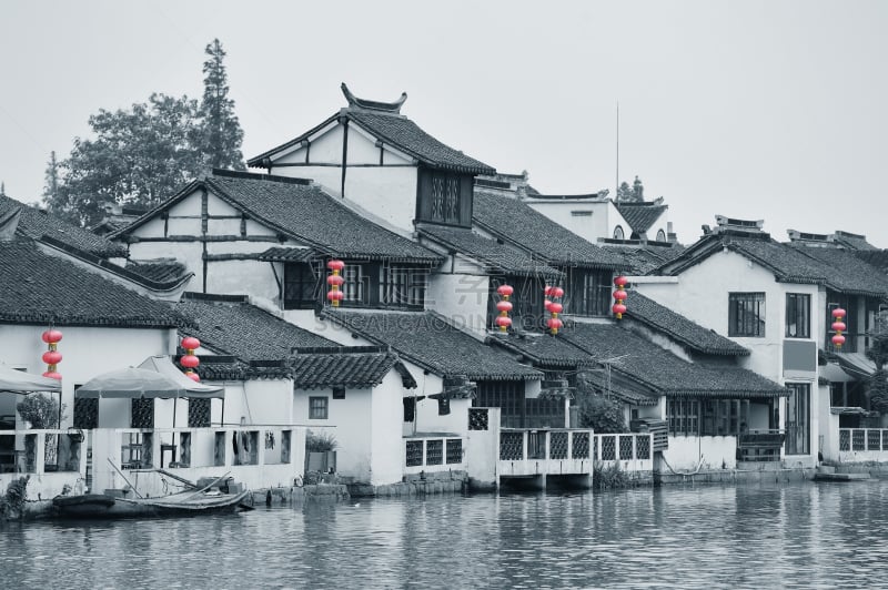 乡村,上海,朱家角,公园,水平画幅,无人,古老的,古典式,户外,都市风景