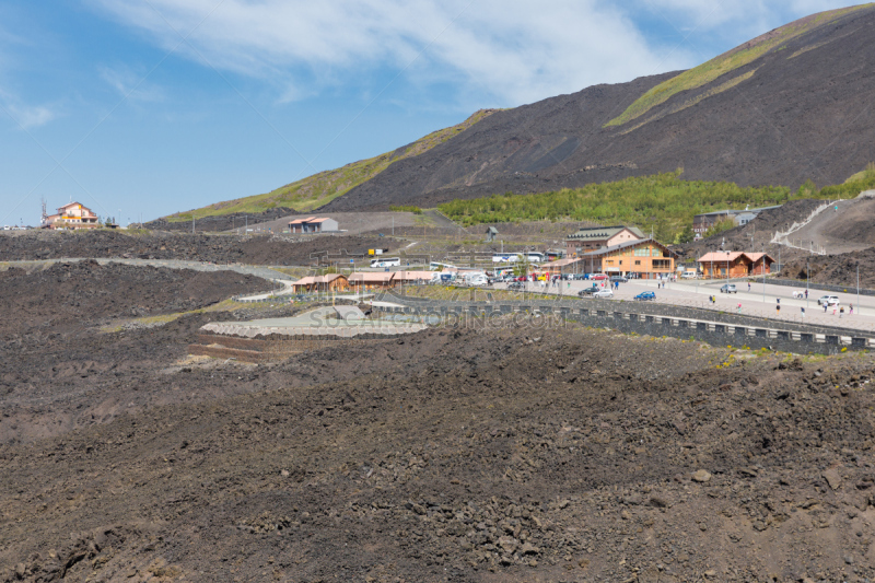 旅行者,停车场,埃特纳火山,西西里,公园,水平画幅,山,火山地形,夏天,户外