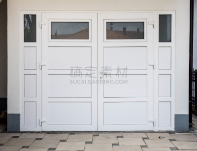 车库,门,商店,白色,自动的,安全,木隔板,塑胶,现代,钢铁