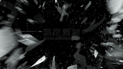 碎玻璃,黑色背景,洞,水平画幅,无人,尖利,拆毁的,碾碎了的,特写