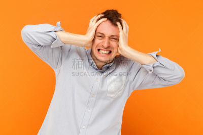 男商人,头痛,痛苦,人,概念,留白,半身像,仅成年人,商务
