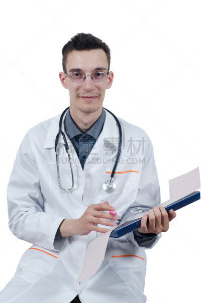 注视镜头,男性,眼镜,青年人,垂直画幅,心脏病专家,白人,波波头