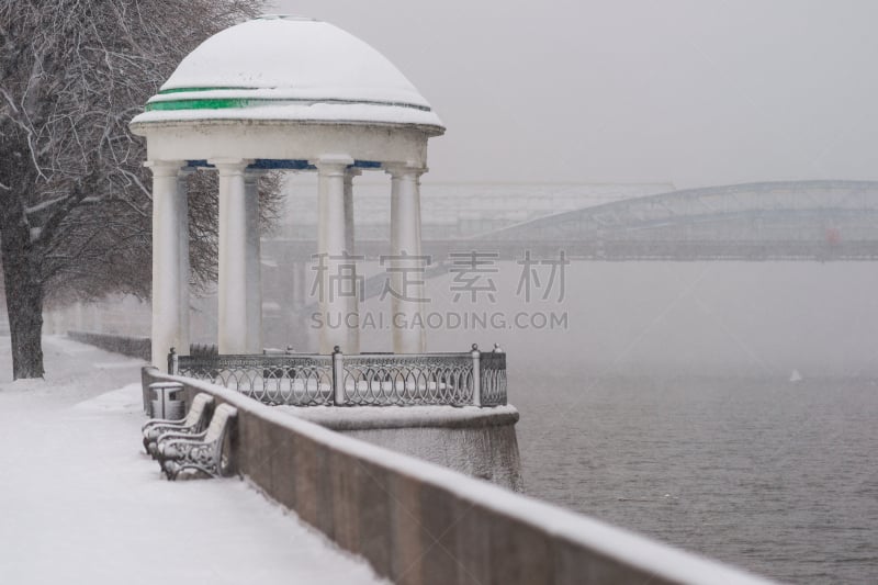 河堤,莫斯科,亚历山大普希金,高尔基公园,自然,状态,风,暴风雨,水平画幅,建筑