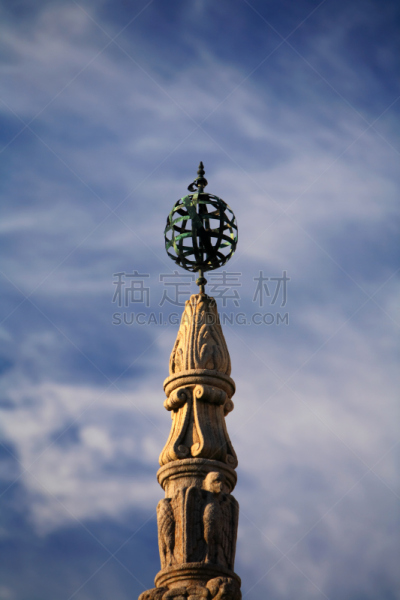 葡国庞利马,矫饰主义,喷泉,大特写,浑天仪,垂直画幅,水,天空,艺术,建筑