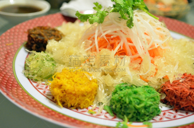 碗,春节,个性,芦笙,绿酱,新的,水平画幅,新加坡,传统,排骨