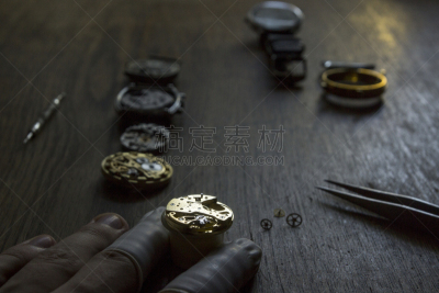 钟表匠,表,强迫性的,时钟结构,模拟设备,口袋,螺丝刀,车轮,古董,水平画幅
