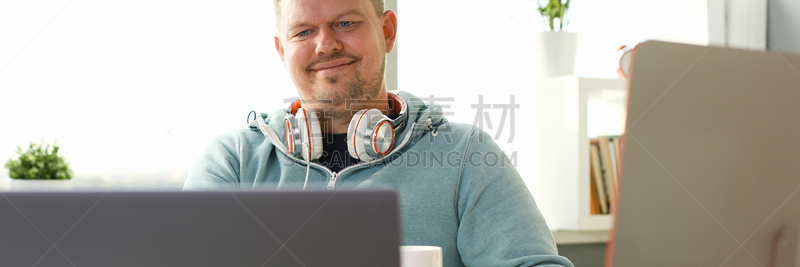 学生,男性美,男性,电子邮件,耳麦,信函,技术,现代,办公室,信箱格式