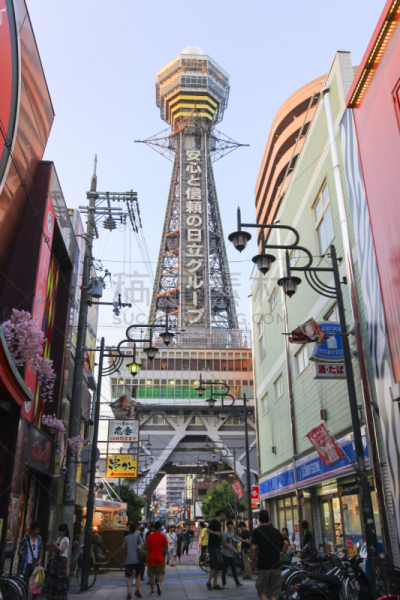 通天阁,日本,大阪府,新世界区,大阪市,垂直画幅,里山,无人,符号,当地著名景点