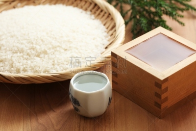日本青酒,日本,枡,清酒杯,水平画幅,新年,格子,含酒精饮料,饮料,新年前夕