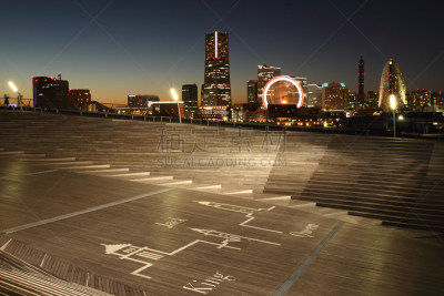 横滨,城市天际线,日本,城市,横滨地标大厦,横滨高速铁路,摩天轮,水,里山,仓库
