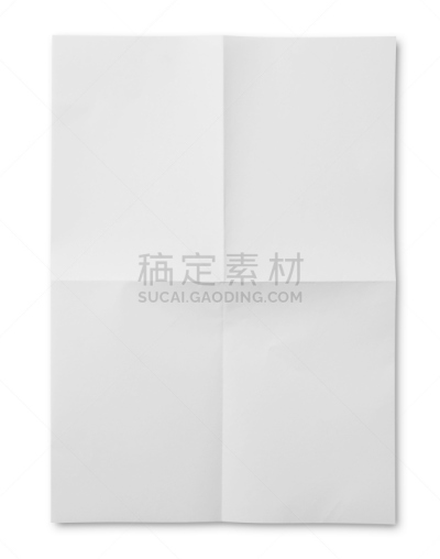 空白的,折叠的,纸,文档,垂直画幅,留白,无人,白色背景,阴影