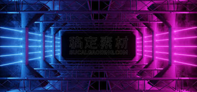 现代,隧道,三维图形,未来,混凝土,粉色,霓虹灯,激光,光,蓝色