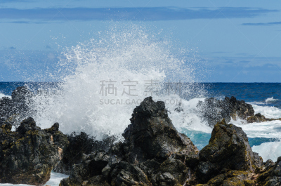 毛伊岛,哈纳海岸,水,度假胜地,水平画幅,枝繁叶茂,沙子,无人,热带雨林,夏天