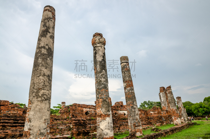 大城,僧院,灵性,地名,水平画幅,旅行者,户外,泰国,佛塔,建筑业