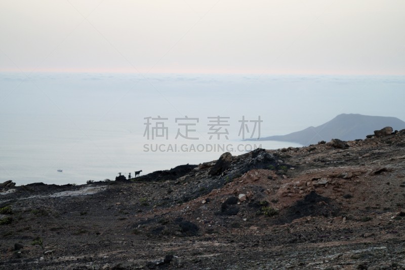 兰萨罗特岛,岛,la graciosa,西班牙,加那利群岛,水,天空,群岛,水平画幅,无人