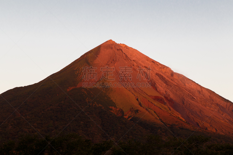 火山,自然,水平画幅,圆锥,无人,陡峭,户外,岛,预兆的,康塞普西翁