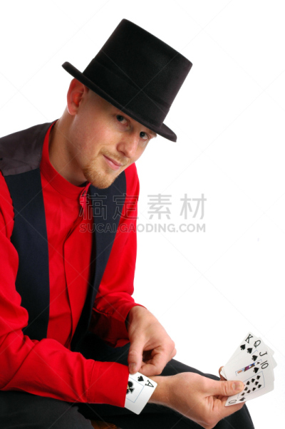赌台管理员,滑雪背心,鲨鱼,扑克牌a,红色,衬衫,男性,男人,垂直画幅