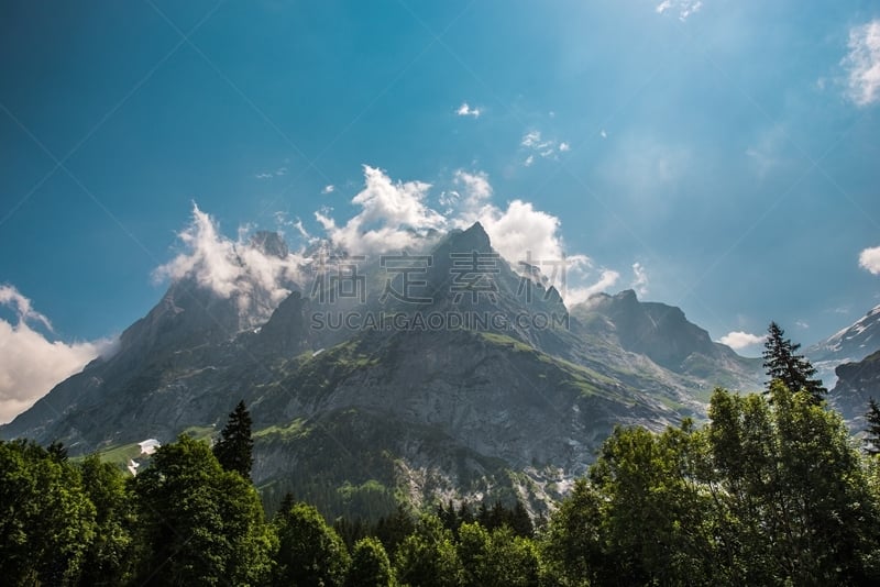 风景,施雷克峰,格林德瓦,少女峰,本尼斯阿尔卑斯山,自然,美国,旅游目的地,水平画幅,地形