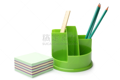 铅笔,拿着,便签,尺,文具盘,石墨,整齐的,办公室,水平画幅,无人