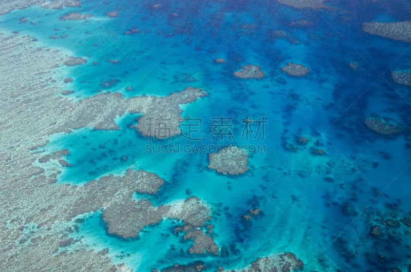 大堡礁,航拍视角,半路礁,圣灵群岛,海床,自然,天堂,水平画幅,无人,蓝色