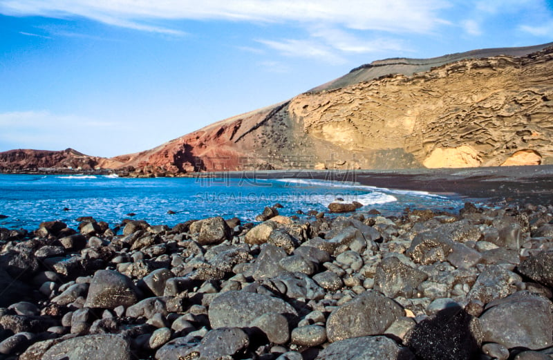 火山,海滩,黑色,乡村,timanfaya national park,兰萨罗特岛,水平画幅,地质学,无人,欧洲