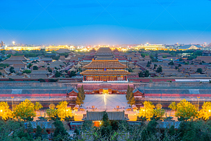 故宫,北京,国际著名景点,旅游目的地,水平画幅,夜晚,无人,亚洲,著名景点,摄影