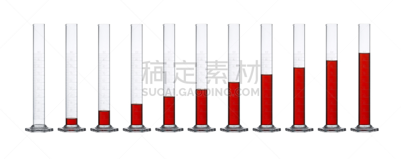 量筒,成一排,警告标志,前面,比例,背景分离,科学实验,圆柱体,想法,装管