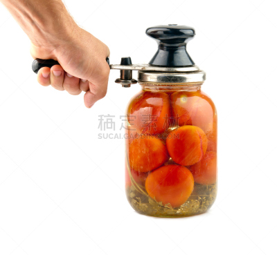 西红柿,盐渍食品,装入罐中,餐具,水平画幅,素食,玻璃,偏远的,特写,部分