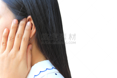 痛苦,人的耳朵,青年女人,美,青少年,水平画幅,噪声,美人,泰国,女生