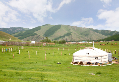 草地,蒙古包,乌兰巴托,蒙古,巨大的,自然,水平画幅,形状,无人,乡村