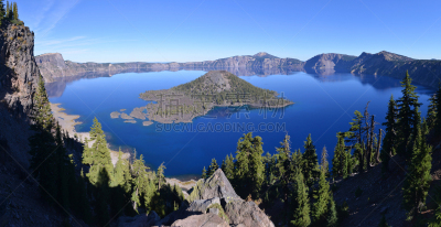 火山湖,俄勒冈州,美国,州,火山口湖国家公园,克列尔湖,水,俄勒冈郡,国家公园,水平画幅
