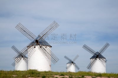 风车,克里普塔纳,水平画幅,建筑,无人,建筑外部,户外,西班牙,白色,著名景点