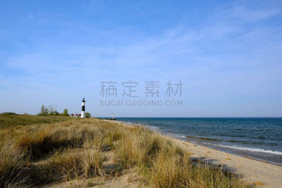 灯塔楼,沙丘,巨大的,家具,1867,黑色,锐角,天空,水平画幅,沙子