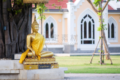挽芭茵,泰国,僧院,大城,灵性,公园,水平画幅,无人,符号,户外
