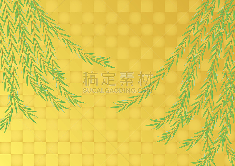 垂柳,金叶,背景,日本,材料,柳树,自然,风,风景,图像