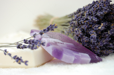 熏衣草,肥皂,浴室,芳香的,水平画幅,干花,化妆用品,干净,普罗旺斯,花束