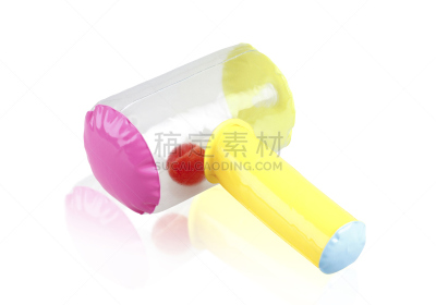 锤子,充气品,玩具,水平画幅,进行中,塑胶,背景分离,工具,槌棒,红色