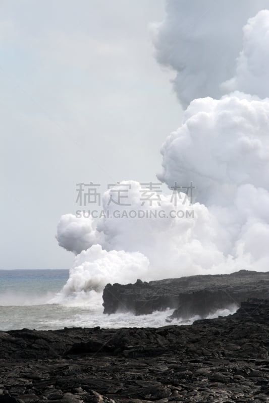 美国,几劳亚活火山,希洛,炙,熔炉,夏威夷大岛,风管,垂直画幅,户外,山