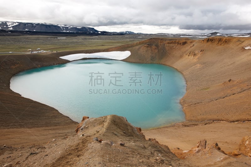 火山口,滑雪坡,雪,水,冰岛,自然,水平画幅,熔岩,地质学,无人