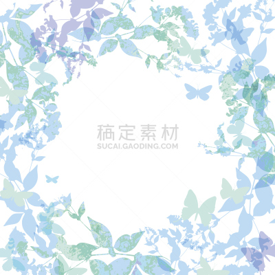 圆形,多色的,春天,花环,蝴蝶,绿色,水彩画,薄荷,结婚请柬