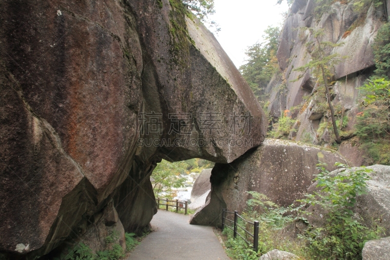 沟壑,叶子,秋天,红色,水,里山,水平画幅,无人,银杏,户外