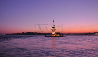伊斯坦布尔,于斯屈达尔,少女塔,土耳其,水,天空,水平画幅,安纳托利亚,古老的,旅行者