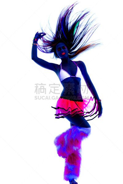 舞者,黑色,轻的,歌舞女演员,紫外线,紫外线辐射,舞曲,垂直画幅,正面视角,仅成年人
